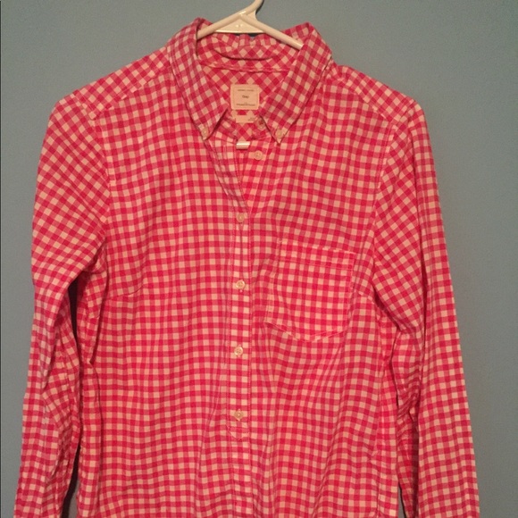 Gap Pink and White Gingham Button Down - Picture 2 of 4
